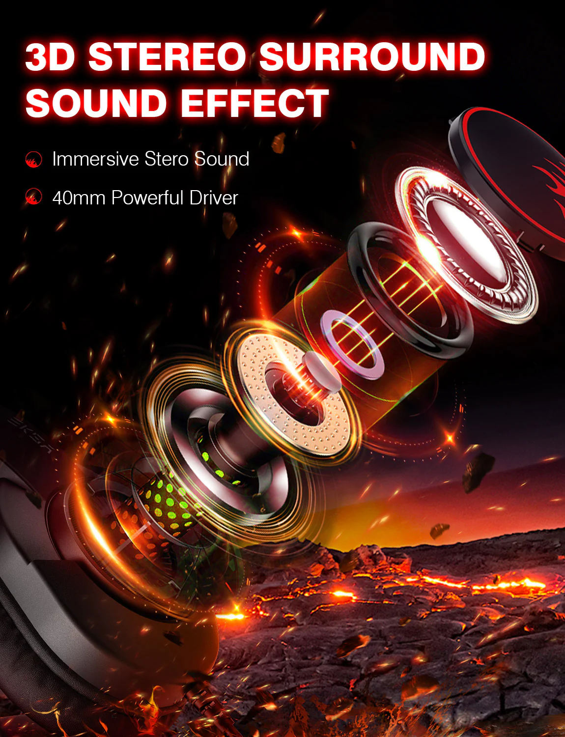 EKSA T8 Gaming Headset with Mic (Wired)